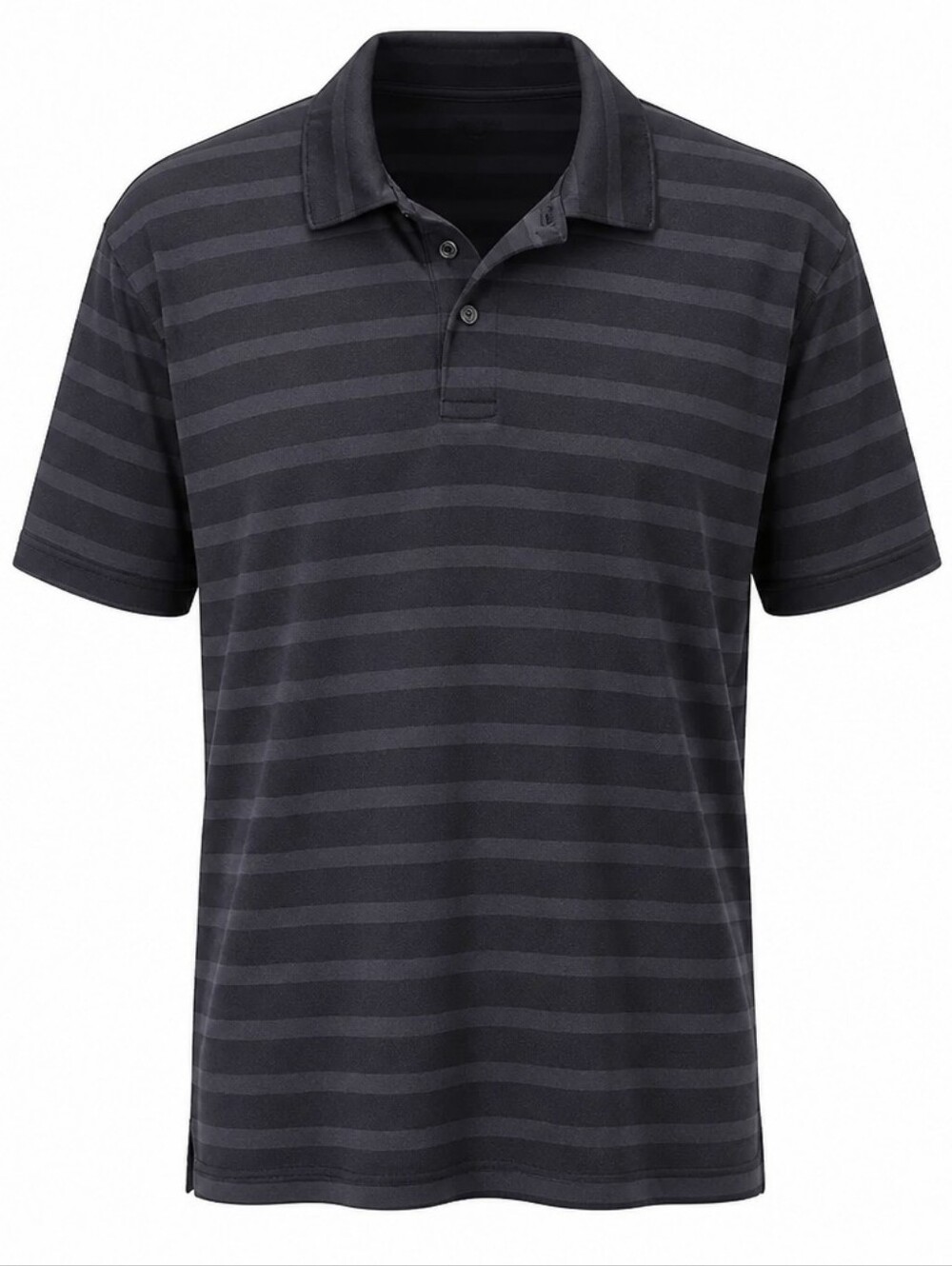 bolle Navy and Dark Gray Striped Polo